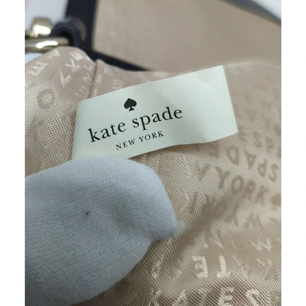 Kate Spade New York Doreen Black Leather Logo Flap Closure Crossbody Bag